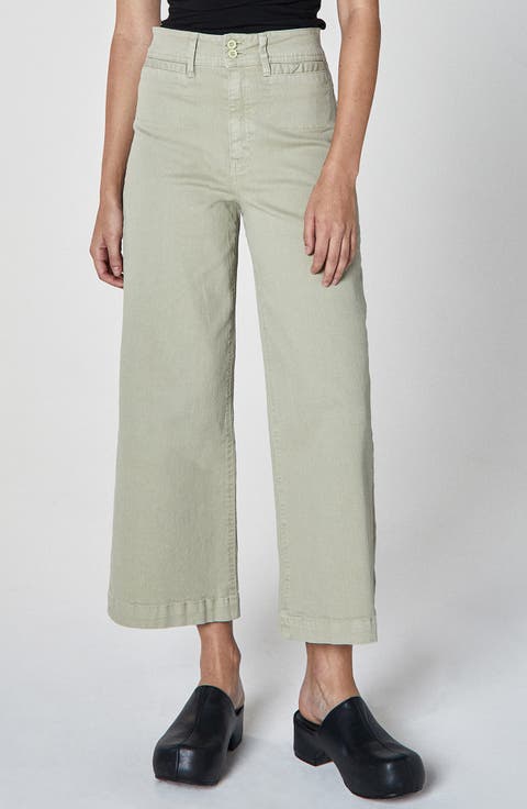 Gemma High Waist Crop Wide Leg Jeans