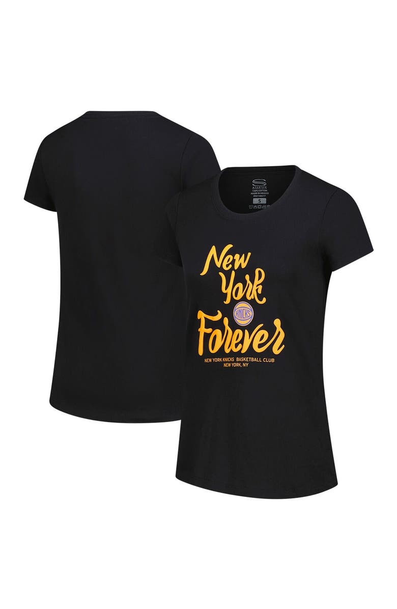 Stadium Essentials Women's Stadium Essentials Black New York Knicks Forever NYC T-Shirt, Main, color, Black