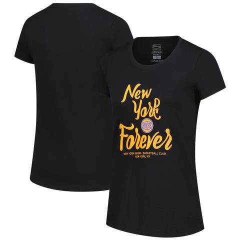 Women's Stadium Essentials Black New York Knicks Forever NYC T-Shirt