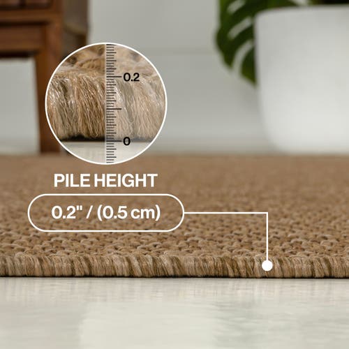Jonathan Y Solana Easy Jute Rustic Solid Indoor/outdoor Area Rug In Brown