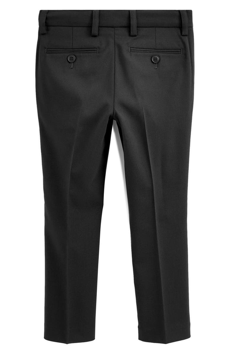 NEXT Kids' Solid Black Flat Front Dress Pants, Alternate, color,