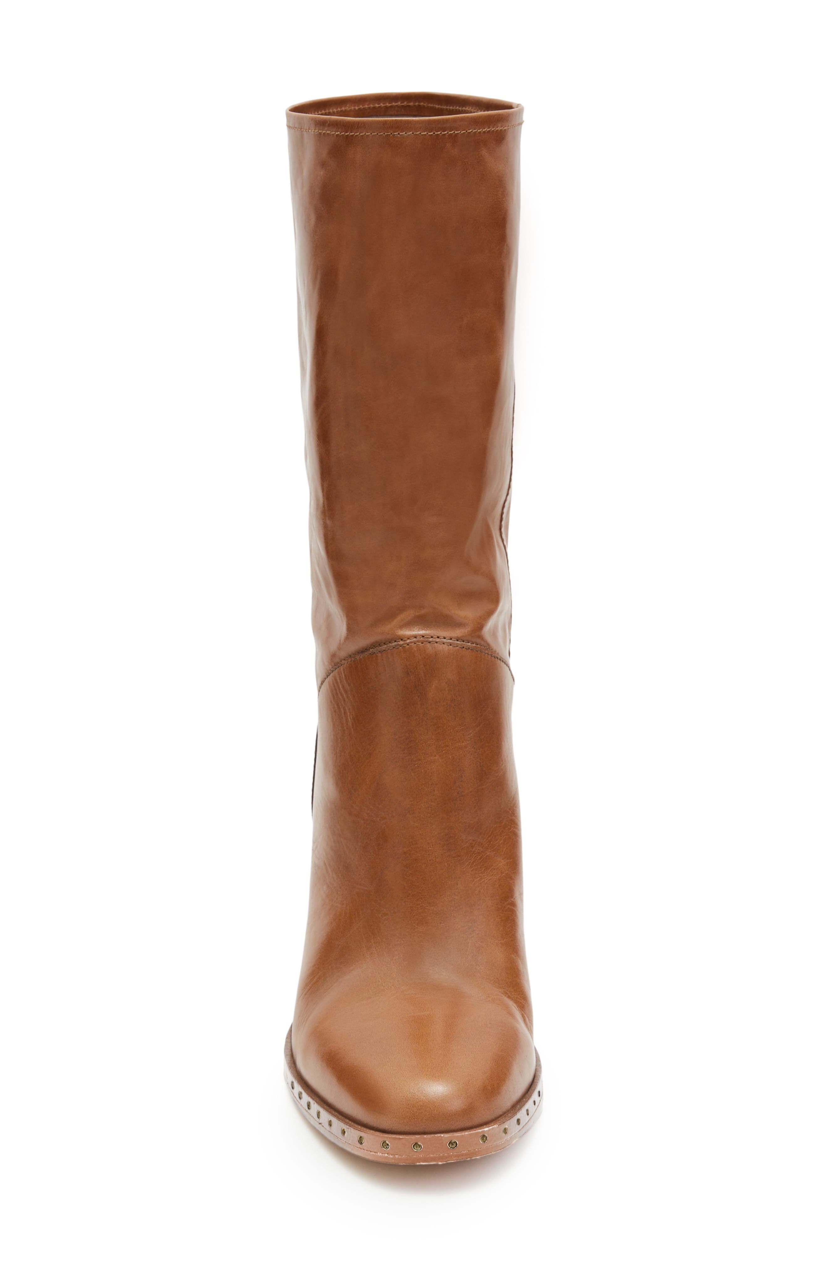 Mille Block Heel Boot, Alternate, color, TAN BROWN