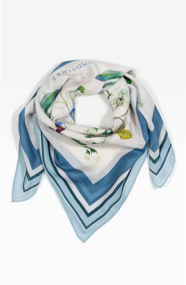 Bond & Grace Awakening Art Scarf, Alternate, color, Blue