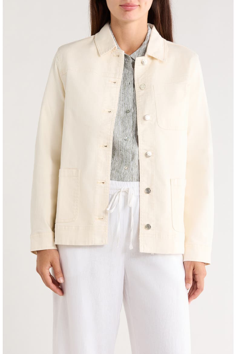 Ella Denim Chore Jacket, Main, color, ECRU SAND