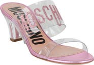 Moschino Logo Clear Strap Sandal