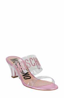 Moschino Logo Clear Strap Sandal
