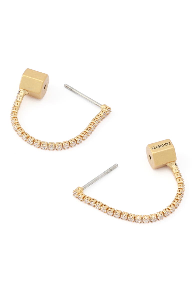 Crystal Front-to-Back Hoop Earrings, Alternate, color, CRYSTAL/ GOLD