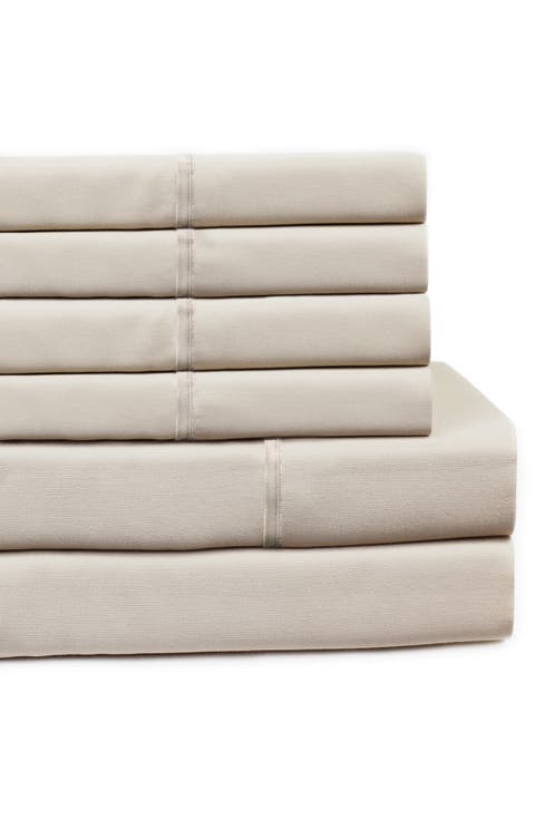 Pleat Detail 400 Thread Count Sheet Set with Bonus Pillowcases