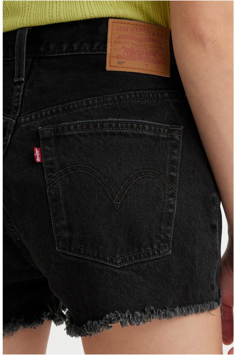 501® Original Cutoff Denim Shorts, Alternate, color, STOWAWAY
