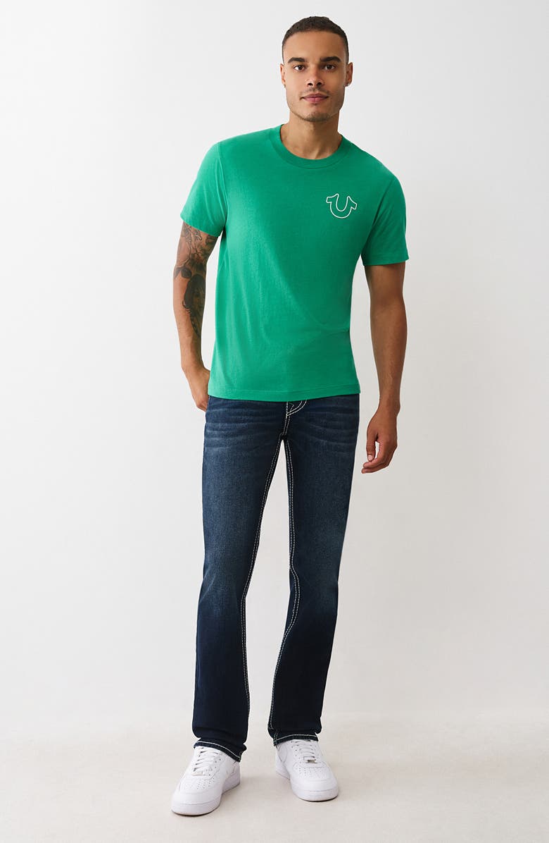 True Religion Ricky Big T Straight Leg Jeans, Alternate, color, Dark Mahogany Wood Wash