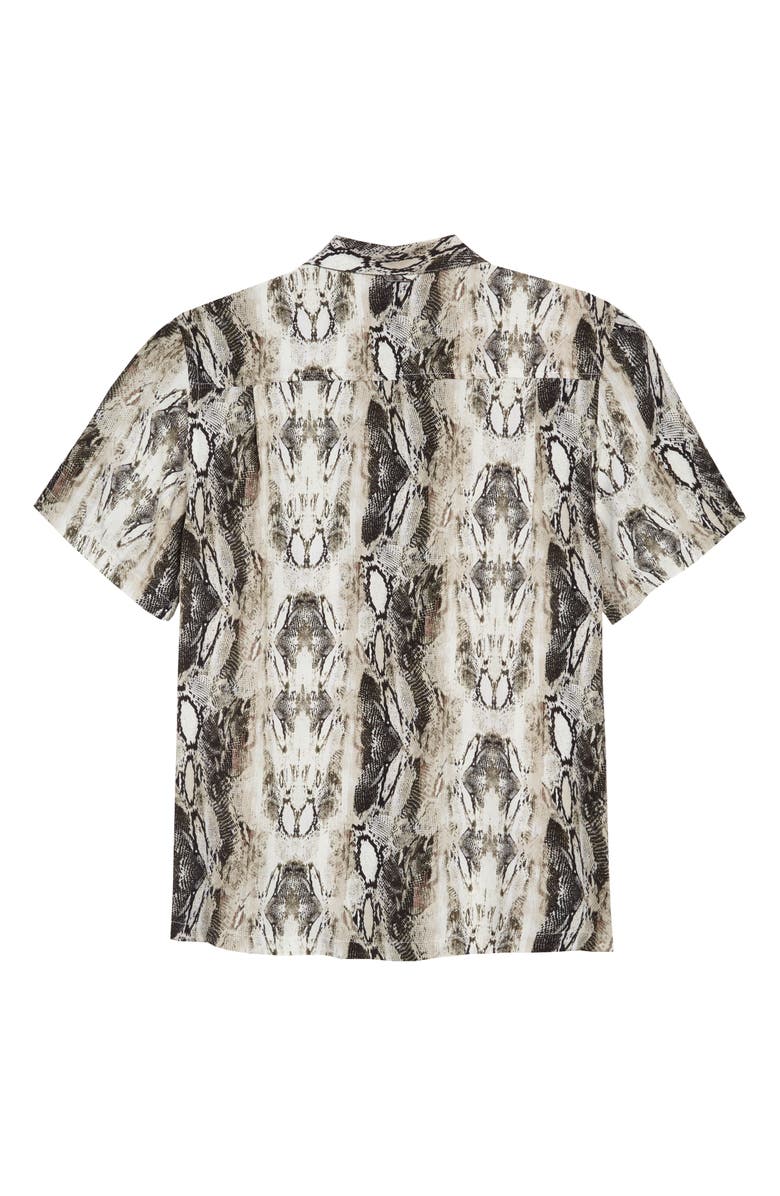 Ovadia Python Print Button-Up Shirt, Alternate, color, 