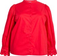 SUGARLIPS Ziana Cotton Poplin Button-Up Shirt