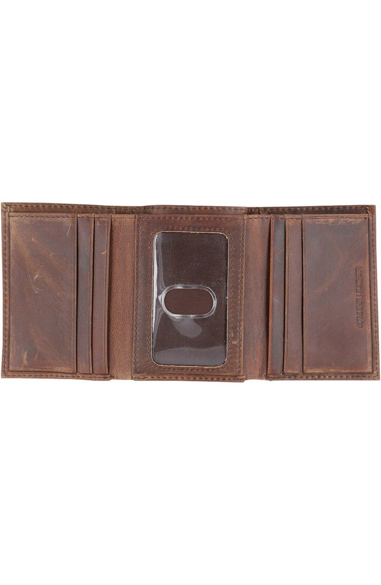 Evergreen Enterprises Los Angeles Chargers Leather Team Tri-Fold Wallet, Alternate, color, Brown