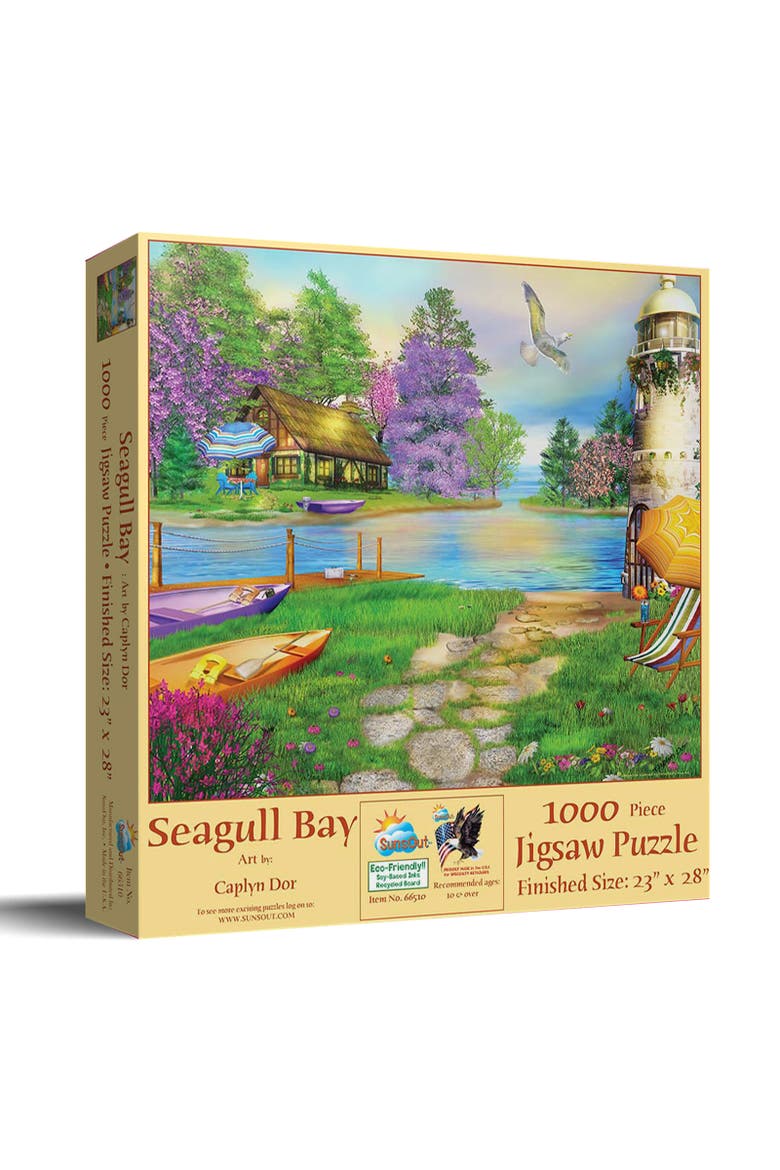 Seagull Bay 1000 piece Jigsaw Puzzle for Adults, Main, color, Multicolor