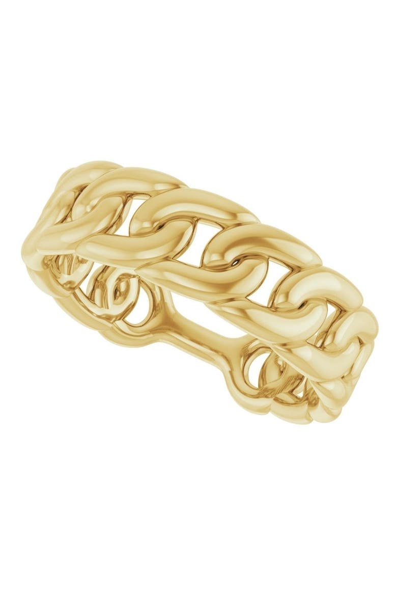 Stackable Chain Link Ring in 14K Gold, Alternate, color, Gold
