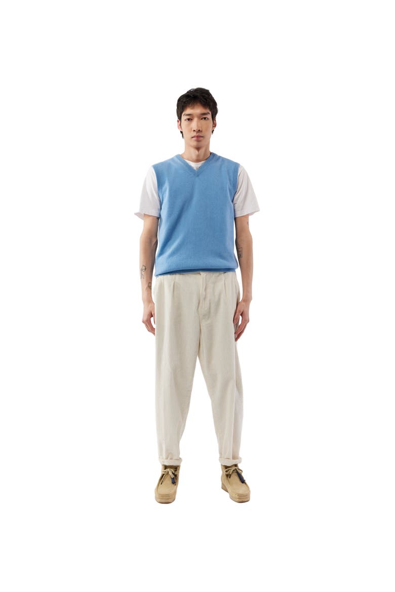Men's Cashmere Vest, Main, color, azure blue