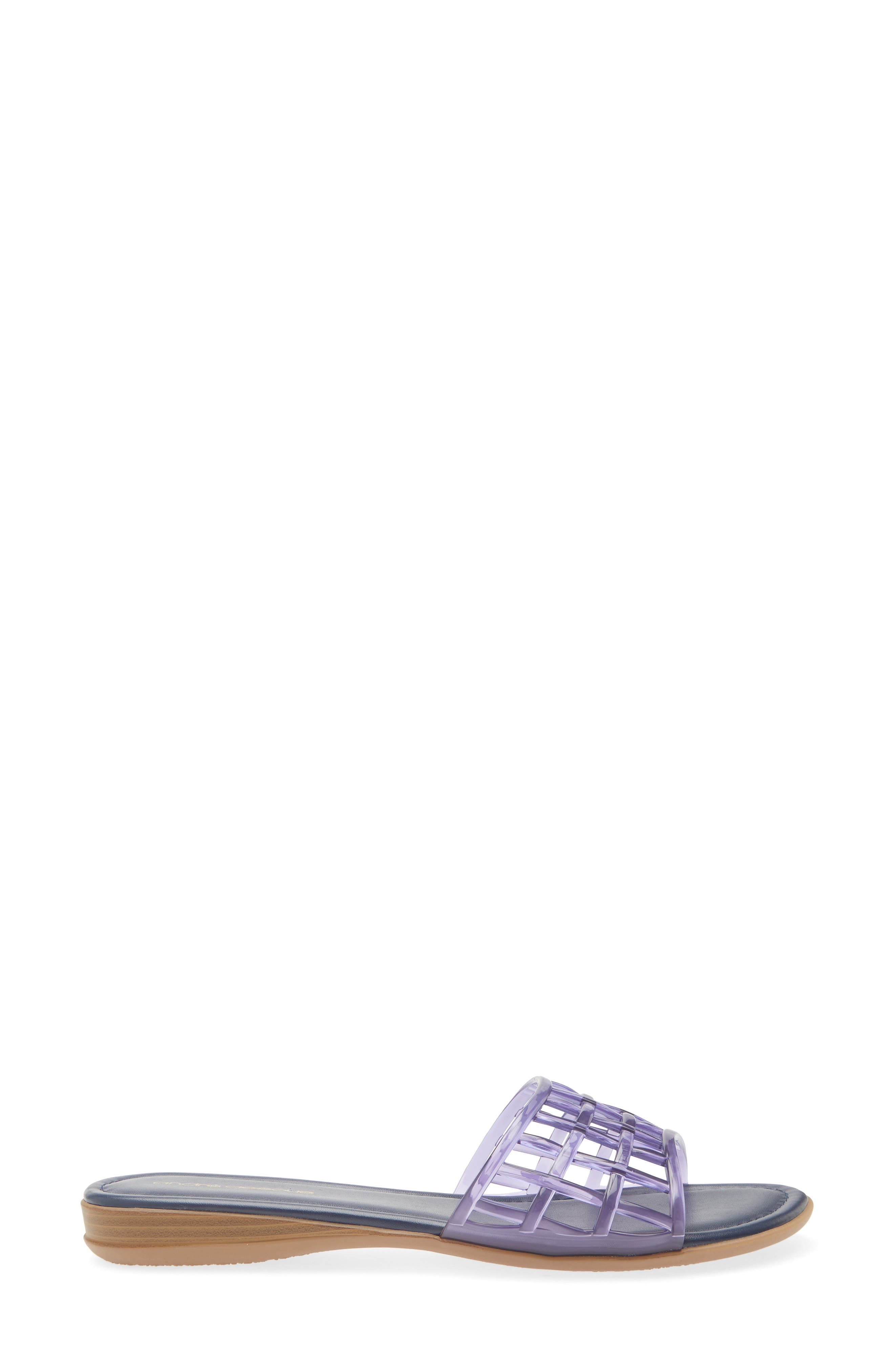 Nabil Jelly Slide Sandal, Alternate, color, NAVY