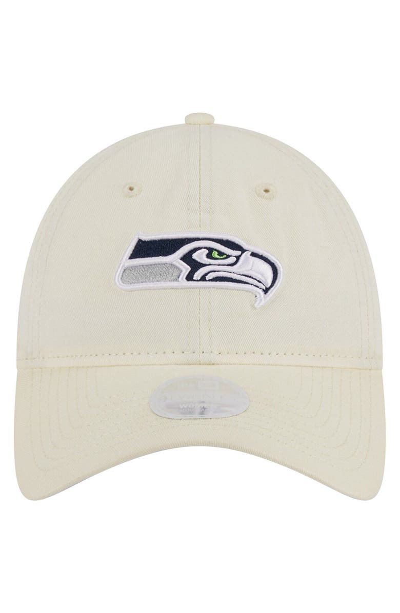 New Era Women's New Era Cream Seattle Seahawks Core Classic 2.0 Adjustable Hat, Alternate, color,