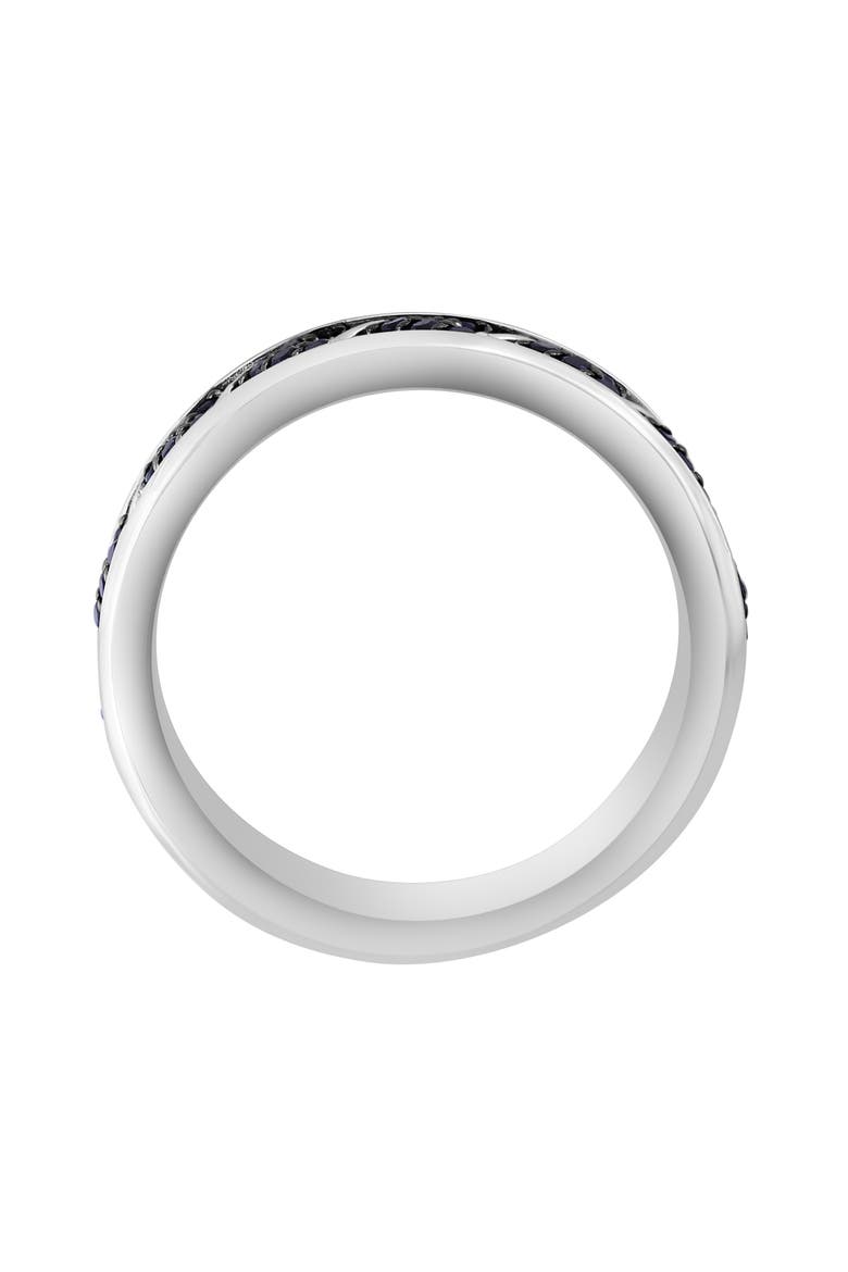 Sterling Silver Black Spinel Band Ring, Alternate, color, BLACK