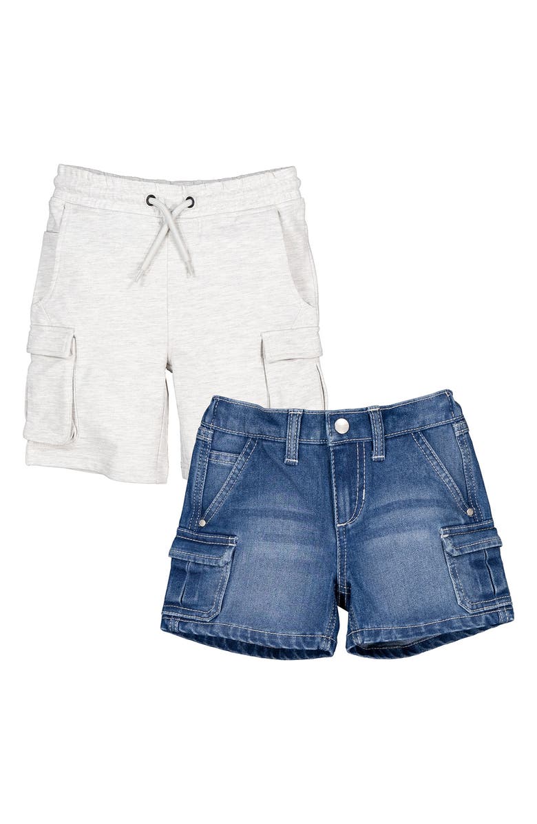 Joe's Jeans Kids' 2-Pack Terry & Denim Cargo Shorts, Main, color,