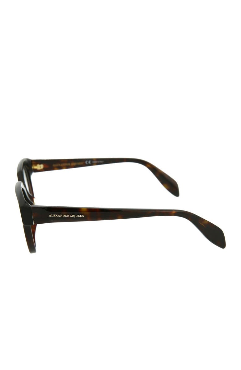 McQueen 49mm Modified Round Optical Frames, Alternate, color,