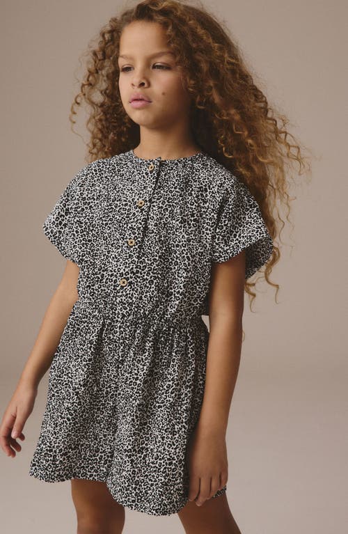 Next Kids' Leopard Print Cutout Romper In White