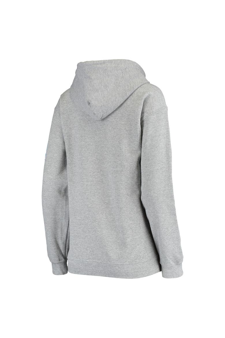 Women's Junk Food Gray Los Angeles Chargers Fleece Full-Zip Hoodie, Alternate, color, Gray