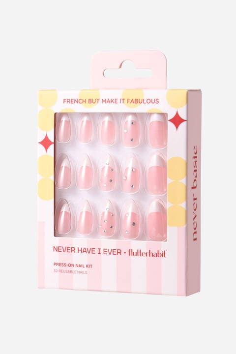 French But Make It Fabulous Short Almond Press on Nails