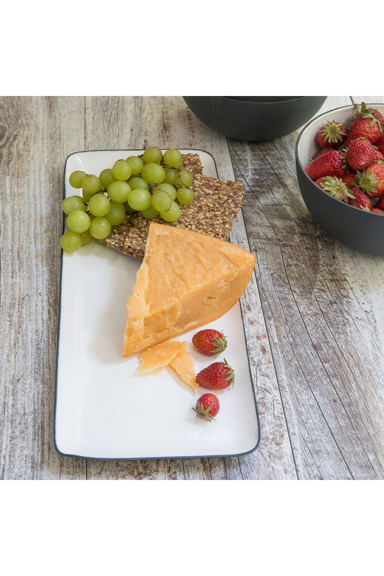Easton Rectangular Platter, Alternate, color, Graphite - Small
