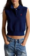 Polo Ralph Lauren Sleeveless Crop Polo Sweater