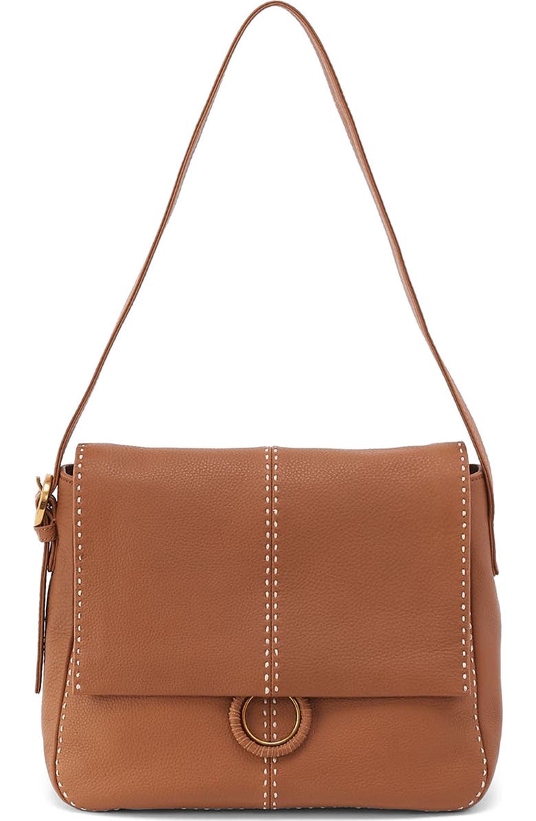 HOBO Austin Leather Shoulder Bag, Main, color, Warm Honey