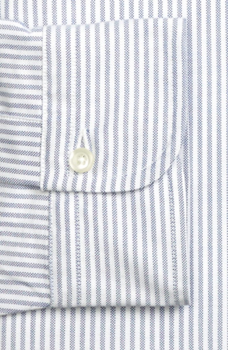 Brooks Brothers Milano Slim Fit Stripe Dress Shirt, Alternate, color, 