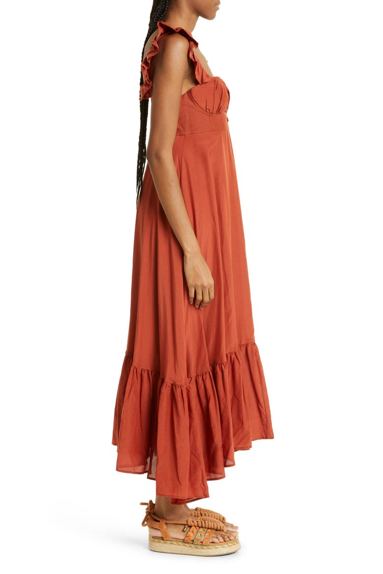 Sleeveless Maxi Dress, Alternate, color, BROWN