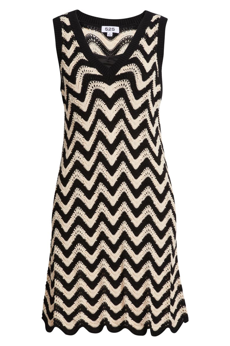 Lauren Chevron Cotton Minidress, Alternate, color, SAND DOLLAR MULTI