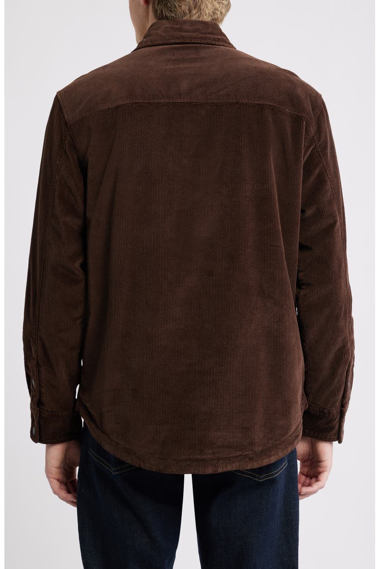 Elias Corduroy Shirt Jacket with Faux Shearling Lining, Alternate, color, RAW UMBER