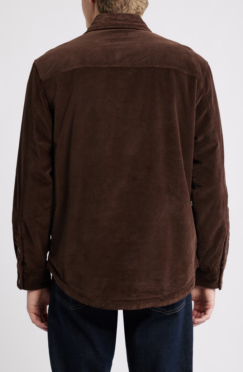 AG Elias Corduroy Shirt Jacket with Faux Shearling Lining, Alternate, color, Raw Umber