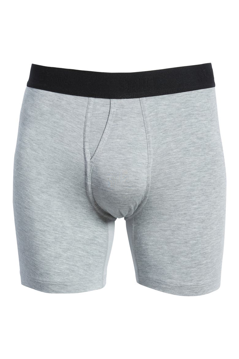 Men's Regulation Solid Boxer Briefs, Alternate, color, HEATHERGRE