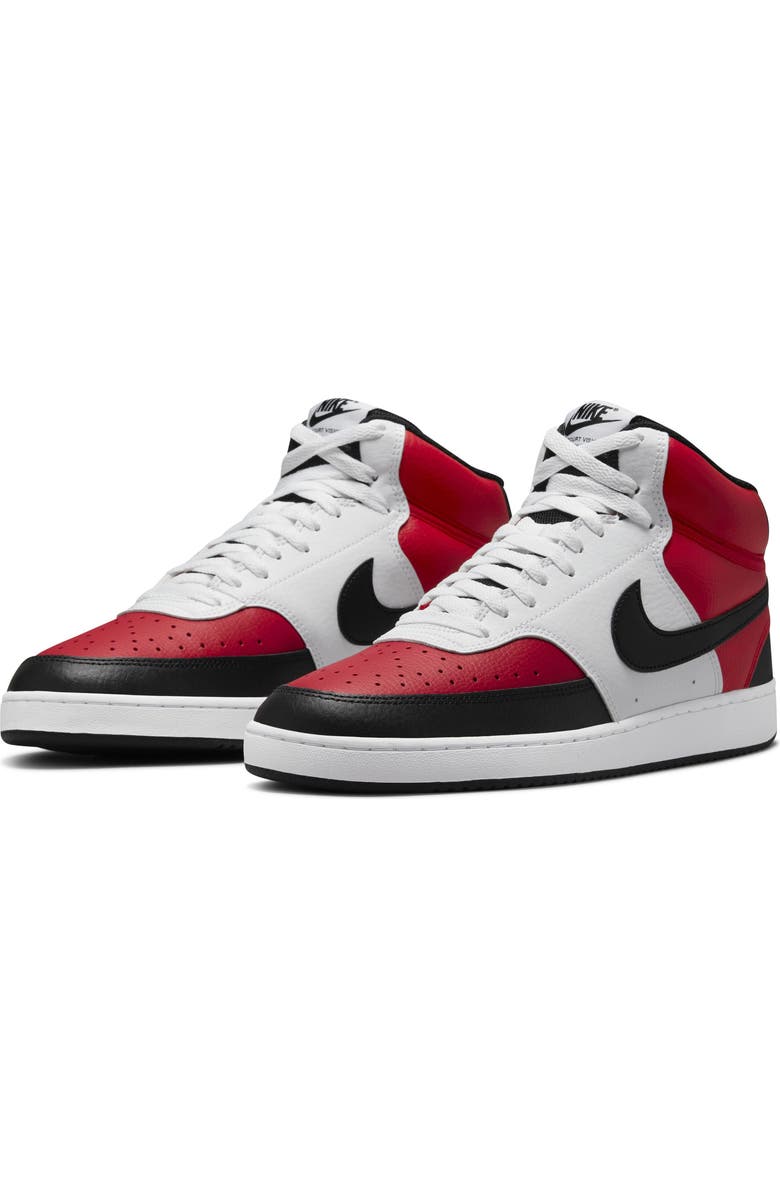 Nike Court Vision Mid Sneaker, Main, color, Red/ Black/ White