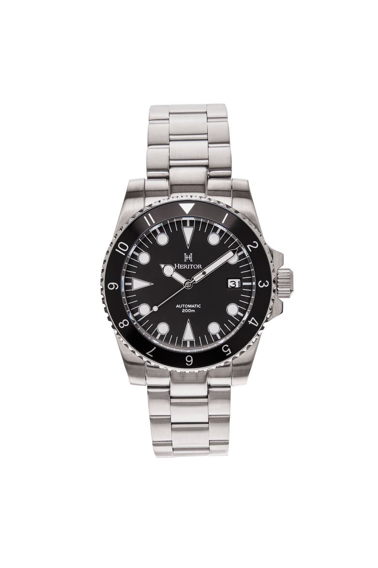 Luciano Bracelet Watch w/Date, Main, color, Black