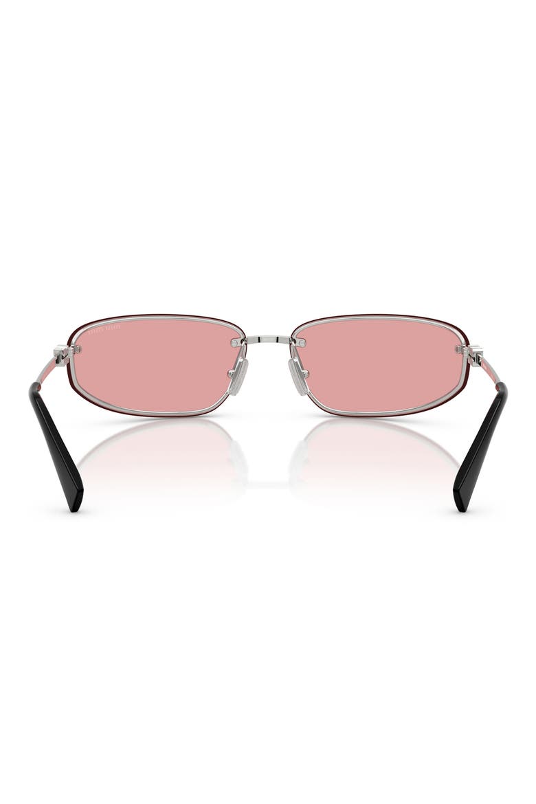 69mm Oversize Oval Sunglasses, Alternate, color, PINK