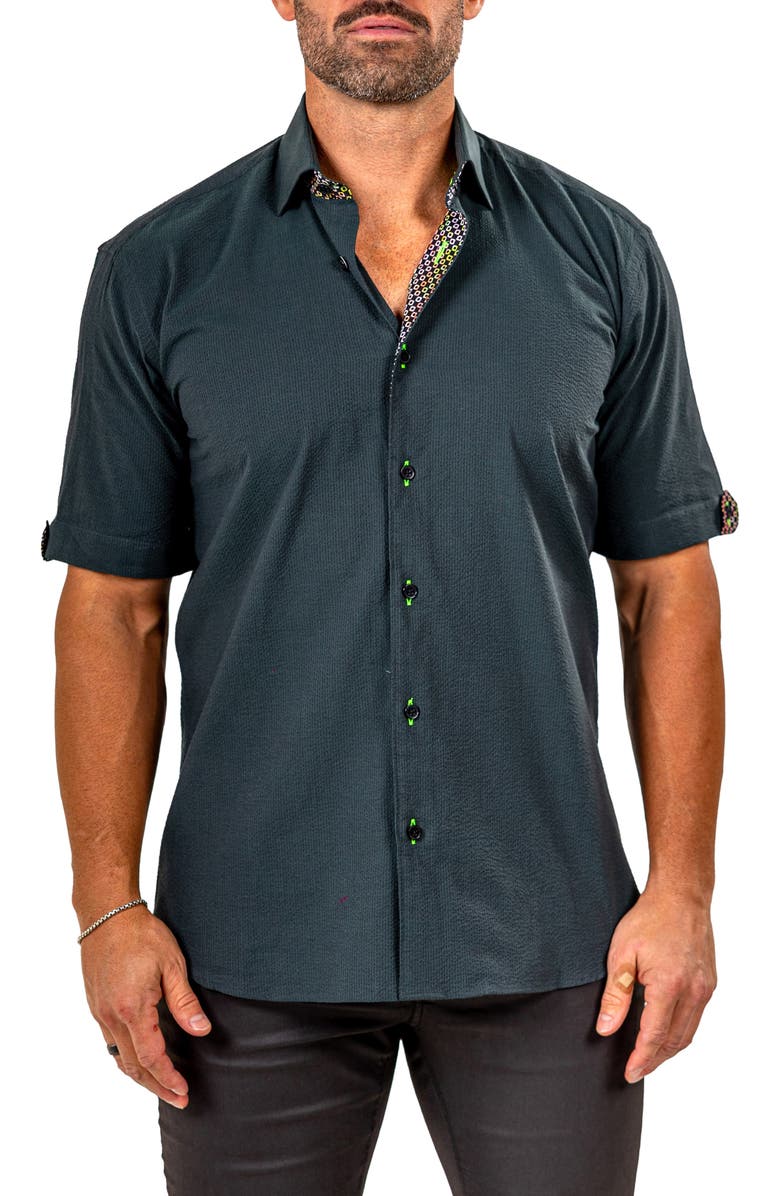 Maceoo Galileo Marthy Short Sleeve Button-Up Shirt, Main, color,