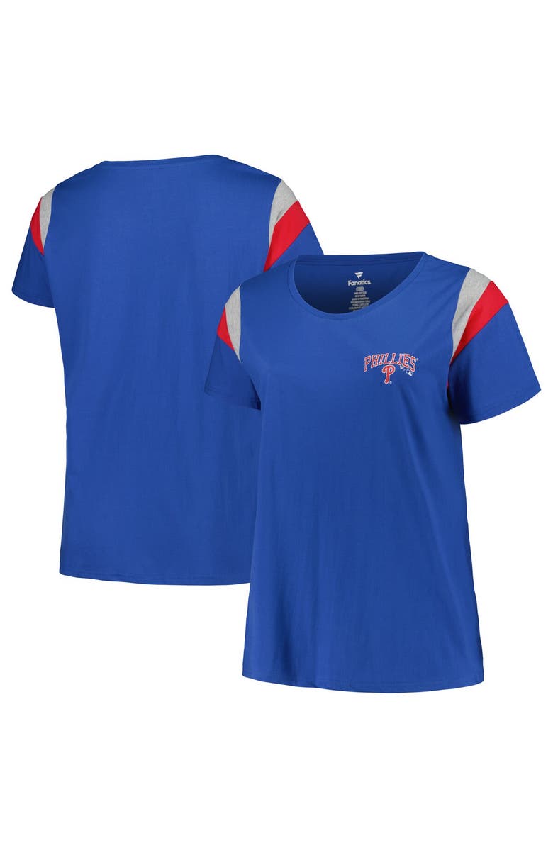 PROFILE Women's Profile Royal Philadelphia Phillies Plus Size Scoop Neck T-Shirt, Main, color, 