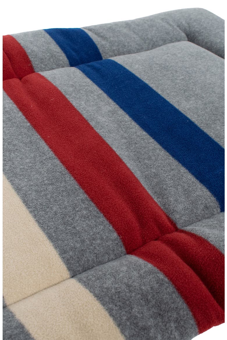 Fleece Comfort Cushion, Alternate, color, CABIN STRIPE GRAY
