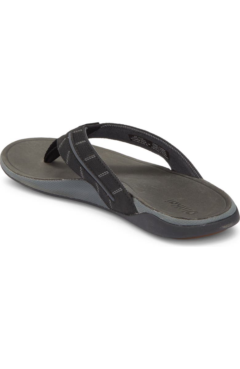 OluKai Tuahine Waterproof Flip Flop, Alternate, color, Lava Rock / Dark Shadow