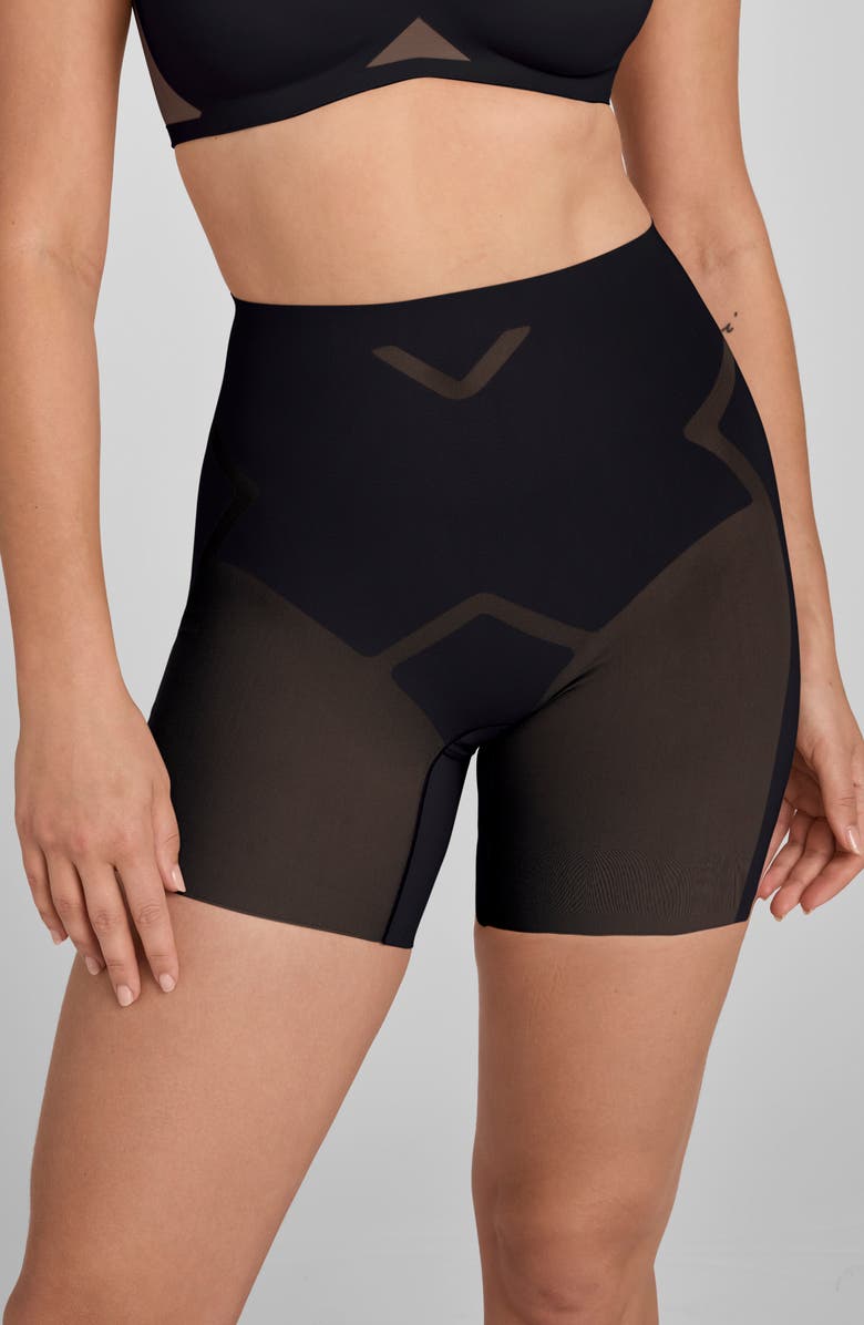 Honeylove Meshsculpt Mid Rise Shaper Shorts, Main, color, Vamp