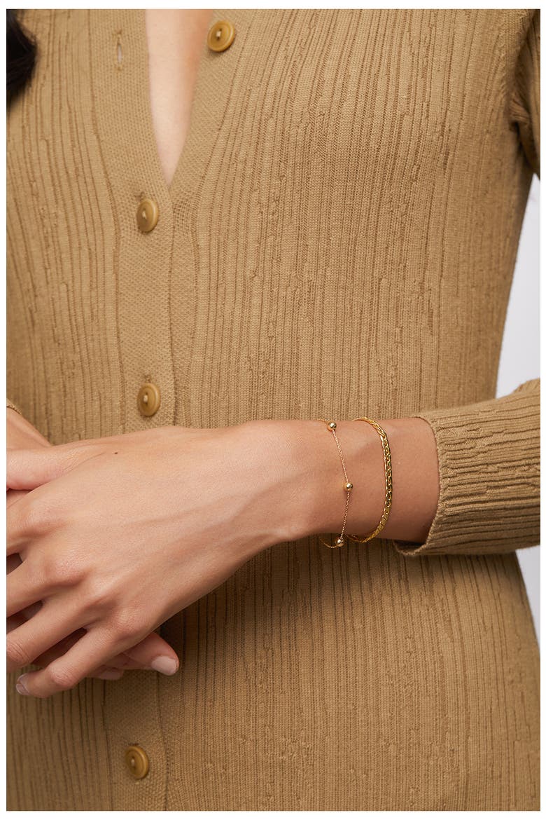 BLG 14K Gold Bead Station Bracelet (Online Trunk Show), Alternate, color, 14KY