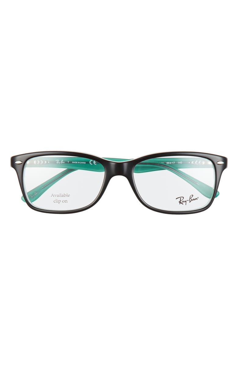 Ray-Ban 55mm Square Blue Light Blocking Glasses, Main, color, 