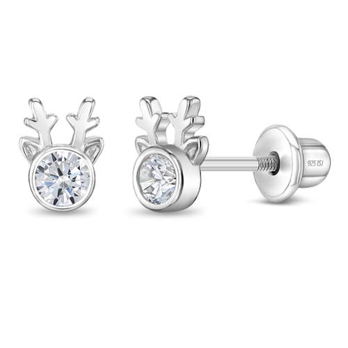 In Season Jewelry Holiday Reindeer Earrings in Silver at Nordstrom