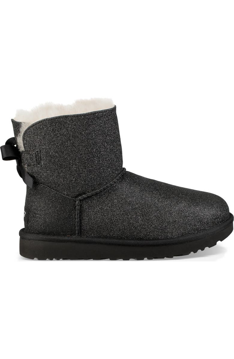 UGG<sup>®</sup> Mini Bailey Bow Sparkle Genuine Shearling Boot, Alternate, color,