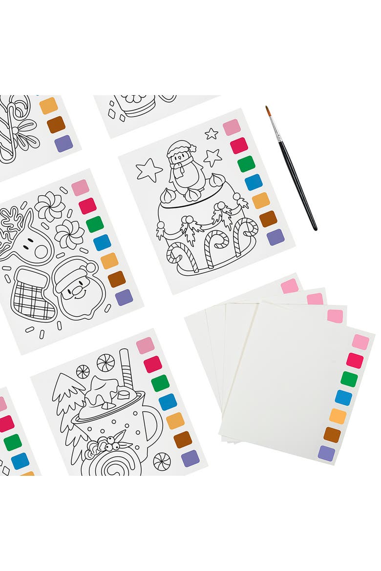 Watercolor Pad Kit, Christmas Cookies, 8 Dessert Designs, Alternate, color, Multicolored